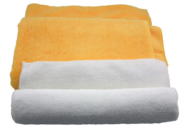 超纤长短毛浴巾+洗脸巾