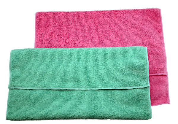Polyester and nylon tricot mill towel